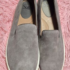 Sofft Men's Gray Suede Slip-On Shoes